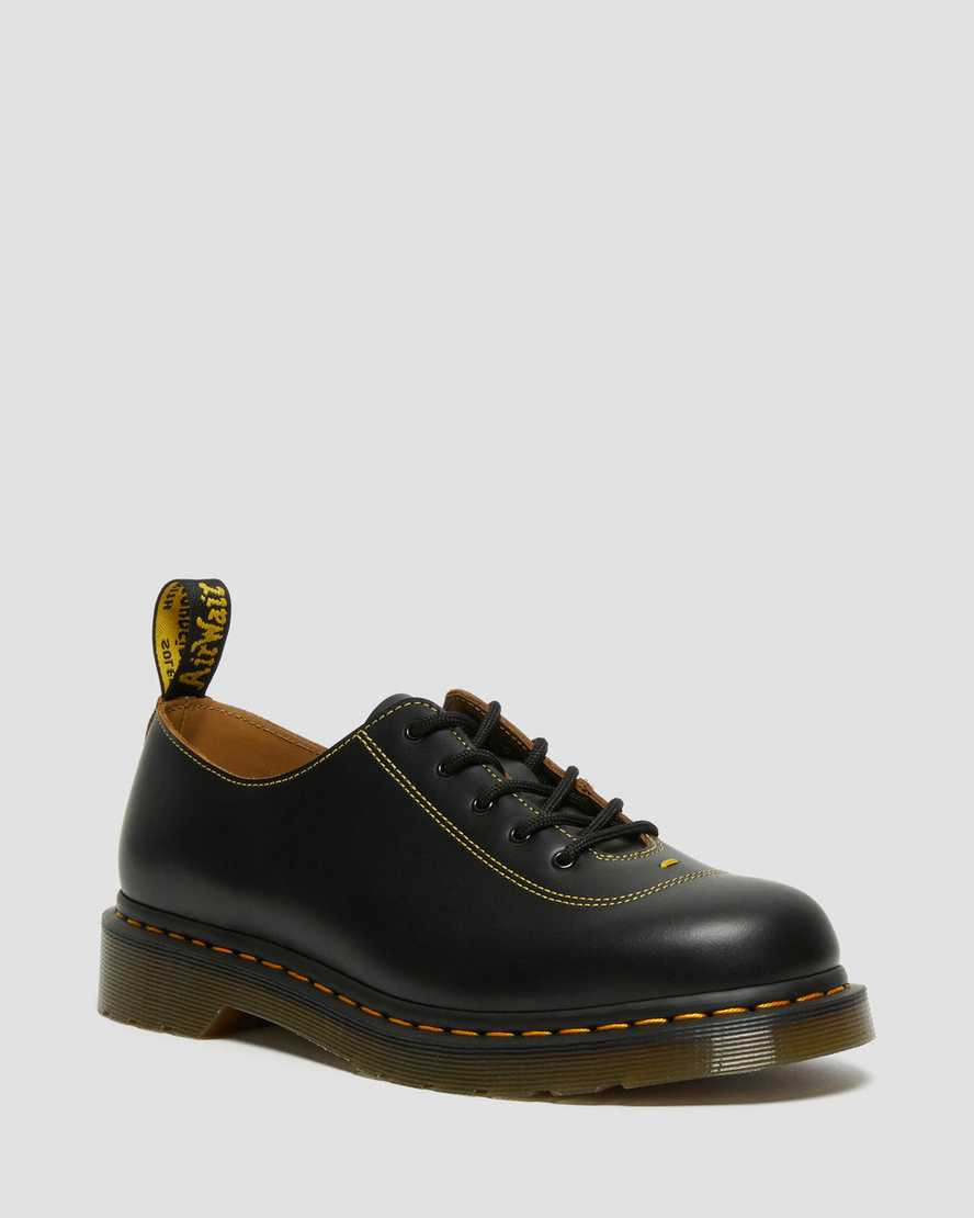 Dr. Martens Glyndon Vintage Smooth Lær Oxford Sko Herre Svart [2604GXHFQ]